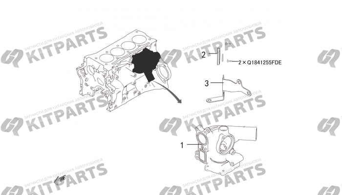 4C20 - водяная помпа монтаж Haval H8